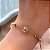 PULSEIRA MINI FLORES DE CRISTAIS DOURADO AÇO 316L⭐️ - Imagem 1
