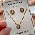 CONJUNTO BRINCO E COLAR PINGENTE GOTA ZIRCÔNIA COLOR DOURADO AÇO 316L⭐️(GRUPO 1) - Imagem 3