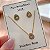 CONJUNTO BRINCO E COLAR PINGENTE GOTA ZIRCÔNIA COLOR DOURADO AÇO 316L⭐️(GRUPO 1) - Imagem 2