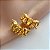 KIT 2 PIERCINGS FAKE ZIRCÔNIAS GOTAS COLOR DOURADO BIJU - Imagem 2