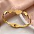 PULSEIRA/BRACELETE CORAÇÕES LISOS E ZIRCÔNIAS DOURADO AÇO 316L⭐️ - Imagem 1