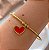 PULSEIRA/BRACELETE PINGENTE CORAÇÃO ESMALTADO DOURADO AÇO 316L⭐️ - Imagem 5