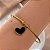 PULSEIRA/BRACELETE PINGENTE CORAÇÃO ESMALTADO DOURADO AÇO 316L⭐️ - Imagem 4