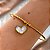 PULSEIRA/BRACELETE PINGENTE CORAÇÃO ESMALTADO DOURADO AÇO 316L⭐️ - Imagem 2