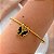 PULSEIRA/BRACELETE PINGENTE BORBOLETA ESMALTADO DOURADO AÇO 316L⭐️ - Imagem 5