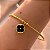 PULSEIRA/BRACELETE PINGENTE FLOR TREVO ESMALTADO DOURADO AÇO 316L⭐️ - Imagem 2