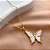 COLAR PINGENTE BORBOLETA G LADINHO MADREPÉROLA DOURADO AÇO 316L⭐️ - Imagem 2