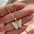 COLAR PINGENTE BORBOLETA MADREPÉROLA E MINI ZIRCÔNIAS DOURADO AÇO 316L⭐️ - Imagem 2