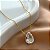 COLAR PEDRA GOTA M ZIRCÔNIA DOURADO AÇO 316L⭐️ - Imagem 1