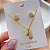 CONJUNTO BRINCO E COLAR GOTINHAS CRAVEJADAS ZIRCÔNIAS DOURADO AÇO 316L⭐️ - Imagem 2