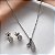 CONJUNTO BRINCO E COLAR GOTINHAS CRAVEJADAS ZIRCÔNIAS AÇO 316L⭐️ - Imagem 1