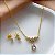 CONJUNTO BRINCO E COLAR PEDRAS E GOTA ZIRCÔNIAS AÇO 316L⭐️ - Imagem 1