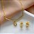 CONJUNTO BRINCO E COLAR ARO MINI ZIRCÔNIAS PONTO DE LUZ DOURADO AÇO 316L⭐️ - Imagem 2