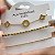 KIT 3 PULSEIRAS PINGENTE TREVO CORDÃO BAIANO E BOLINHAS DOURADO AÇO 316L⭐️ - Imagem 2