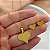 CONJUNTO BRINCO E COLAR CORAÇÃO LISO PONTIAGUDO DOURADO AÇO 316L - Imagem 1