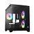 Gabinete Gamer Gimli, Rainbow, Mid-Tower, Lateral com Vidro, 3 Fans, Preto - Acegeek - Imagem 1