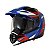 Capacete Crossover Adventure Vermelho Azul e Branco 62 - Imagem 1