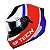 Capacete GP Tech V128 Start Branco Vermelho Azul 60 - Imagem 3