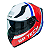 Capacete GP Tech V128 Start Branco Vermelho Azul 61 - Imagem 1