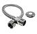 Engate Mangueira Flexível Trançado Aço Inox 30cm Quente Fria - Imagem 1