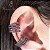 Piercing Fake Duplo Colorido Cravejado - Imagem 1