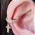 Piercing Fake Cruz Cravejado - Duplo - Imagem 1