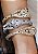 Bracelete Tigre Cravejado Ródio Branco - Imagem 1