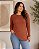 Blusa Feminina de Malha Canelada Confort, Assimétrica com Bico na Lateral - Ref 77.10 - Imagem 5
