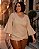 Blusa feminina de poli linho sarjado com detalhe transpassado Ref 77.26 - Imagem 1