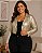 Blazer feminino de sarja bengaline foil luxo Ref 73.425 - Imagem 1
