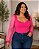 Blusa Fem. Mista de Viscolycra Lisa com Tela Glamour nas Mangas - Ref 75.22 - Imagem 1