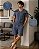 Conjunto De Pijama Masculino Curto De Meia Malha PV Premium Ref 35.900 - Imagem 4