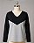 Blusa Feminina De Molicotton Em Duas Cores Com Decote V - Ref 67.05 - Imagem 2