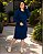 Vestido Midi Feminina de Malha Canelada Catarina com Abertura - Ref 77.301 - Imagem 1