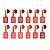 Box de Esmaltes Helen Colors em Gel Vermelho - Imagem 1