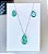 Conjunto gota verde - Dourado ou Prata! - Imagem 1