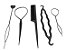 Kit Com 5 Itens Para Penteados Em Cabelo De Plástico - Hair Stylig - Imagem 2