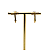 Brinco Argola Retangular Cravejada - Dourado e Prata - Imagem 3