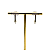 Brinco Argola Retangular Cravejada - Dourado e Prata - Imagem 4
