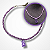 Colar Choker de Ursinho - Verde e Roxo - Imagem 3
