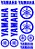 Cartela de Adesivos Yamaha - Imagem 4