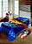 Cobertor Raschel Plus Solteiro Mattel Hot Wheels Race Team 1,50 x 2,00m - Imagem 1