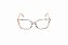 Armação De Óculos De Grau Feminino Acetato Detalhe Dourado RZ01 Rosê - Imagem 1