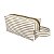 Necessaire Retangular Grande Listras Bege - Imagem 2