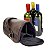 Bolsa Porta Vinho Termica 3 Garrafas Crocodilo com Alça Marrom - Imagem 5