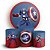 KIT Redondo e Trio - Capitão América - Sublimado 3D - Imagem 1