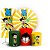 KIT Redondo Trio e Faixa - Teen Titans - Sublimado 3D - Imagem 1