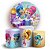 KIT Redondo e Trio - Shimmer e Shine - Sublimado 3D - Imagem 1