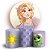 KIT Redondo e Trio - Rapunzel - Sublimado 3D - Imagem 1