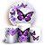 KIT Redondo e Trio - Borboletas - Sublimado 3D - Imagem 1